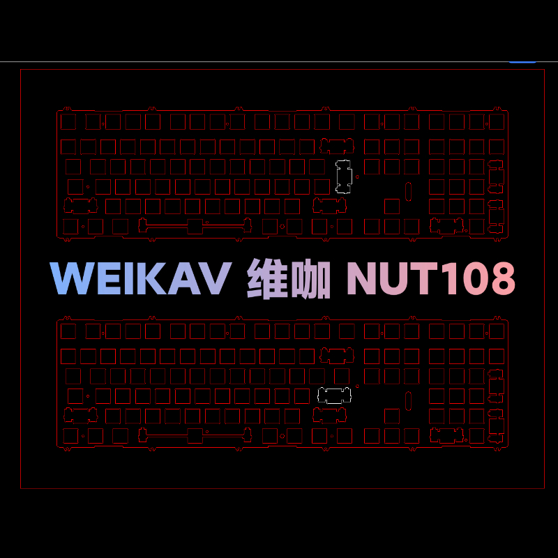 Tech Gaming Accessories - Механическая клавиатура WEIKAV NUT108: Позиционирующая пластина