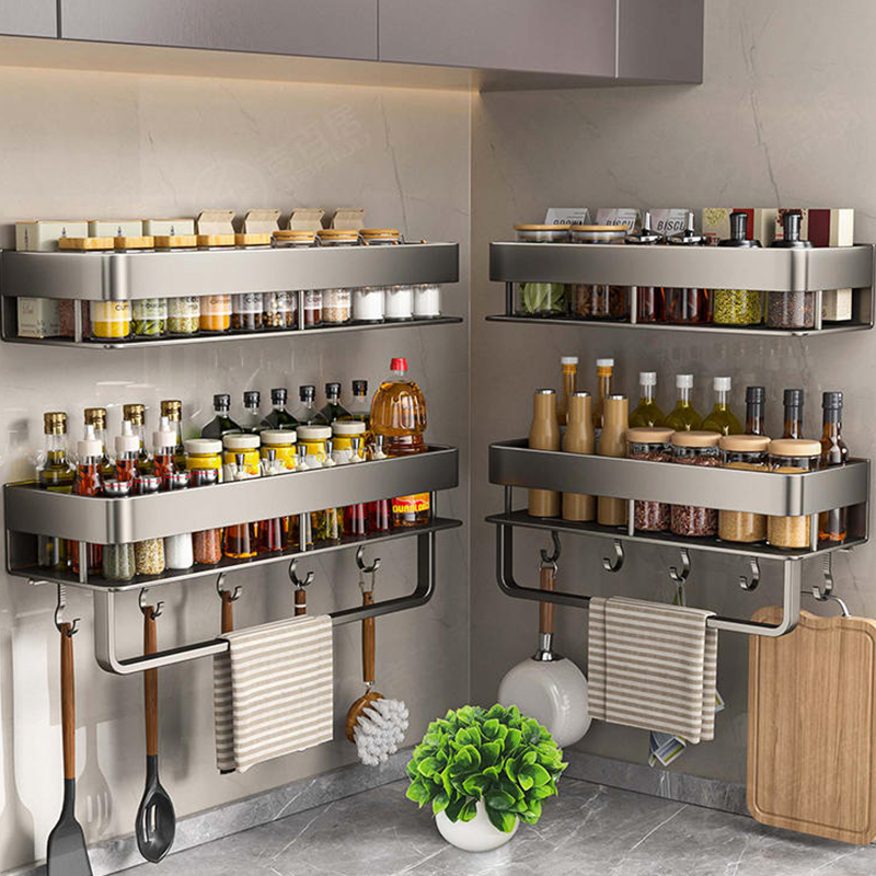 Tech Accessories Organizer - Алюминиевая кухонная полка-органайзер для ванной комнаты,