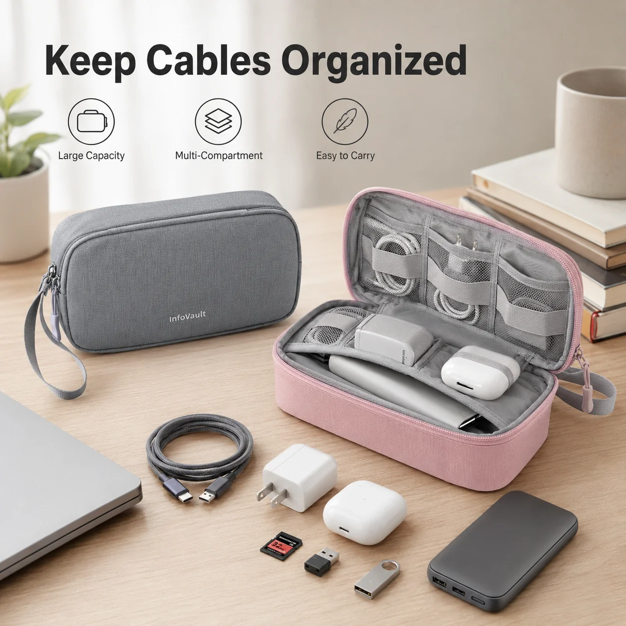 Двухслойный органайзер для каб – обзор и цена Tech Accessories Hard Case